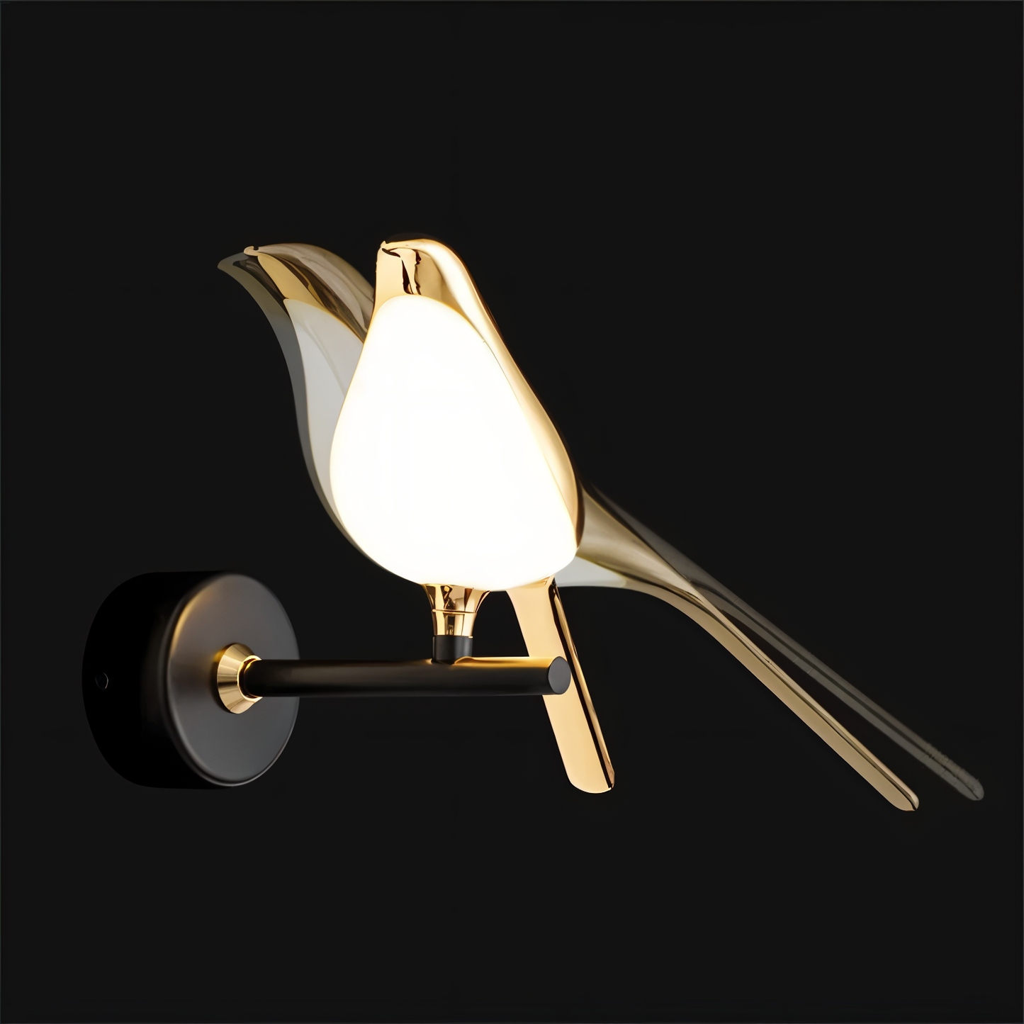 Aves Glow - Goldener Vogel Drehbare Wandleuchte - Dekorative Wandleuchte LED