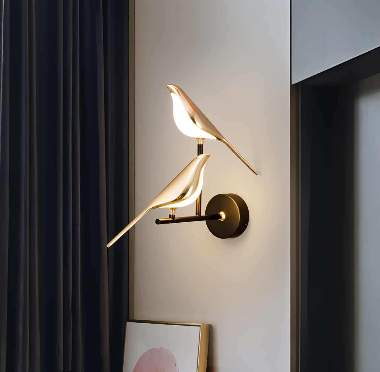 Aves Glow - Goldener Vogel Drehbare Wandleuchte - Dekorative Wandleuchte LED