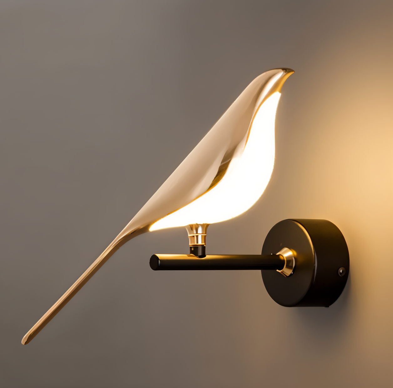 Aves Glow - Goldener Vogel Drehbare Wandleuchte - Dekorative Wandleuchte LED