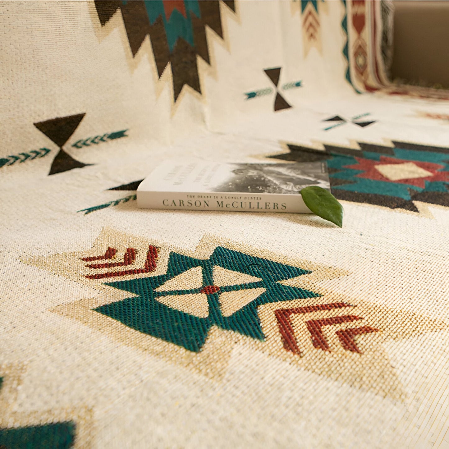 BohoFab Decke - Luxus Boho Decke Wurf - Geometrische Ethnische Fransen Tapete Decke