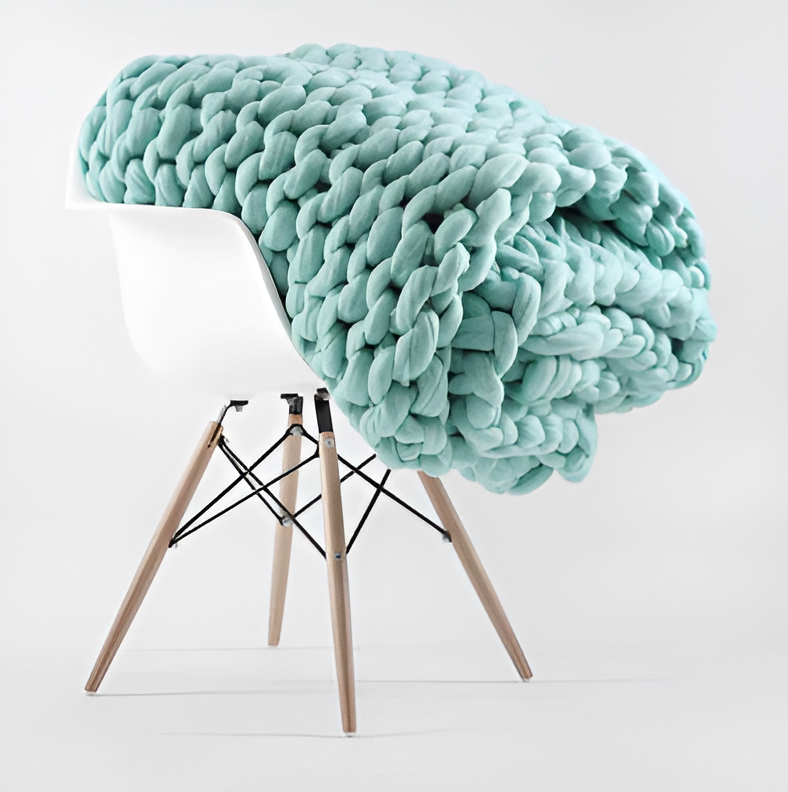 BraidKnit Plaid - Stylisch, Dicke, Atmungsaktive Fleece-Decke mit Flechtmuster