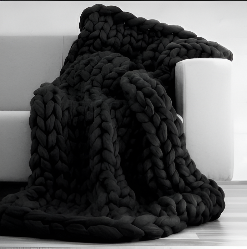 BraidKnit Plaid - Stylisch, Dicke, Atmungsaktive Fleece-Decke mit Flechtmuster