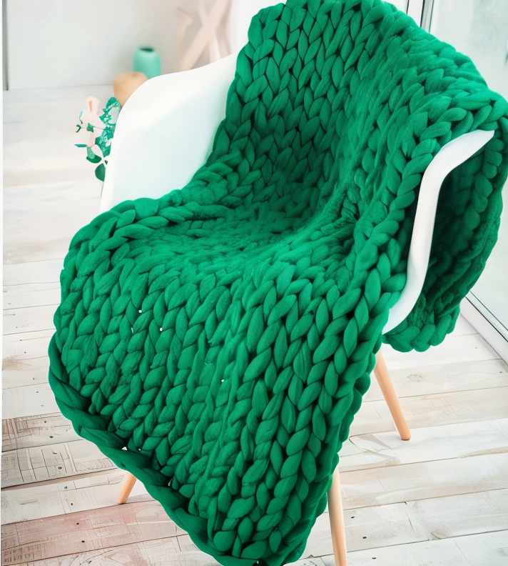 BraidKnit Plaid - Stylisch, Dicke, Atmungsaktive Fleece-Decke mit Flechtmuster
