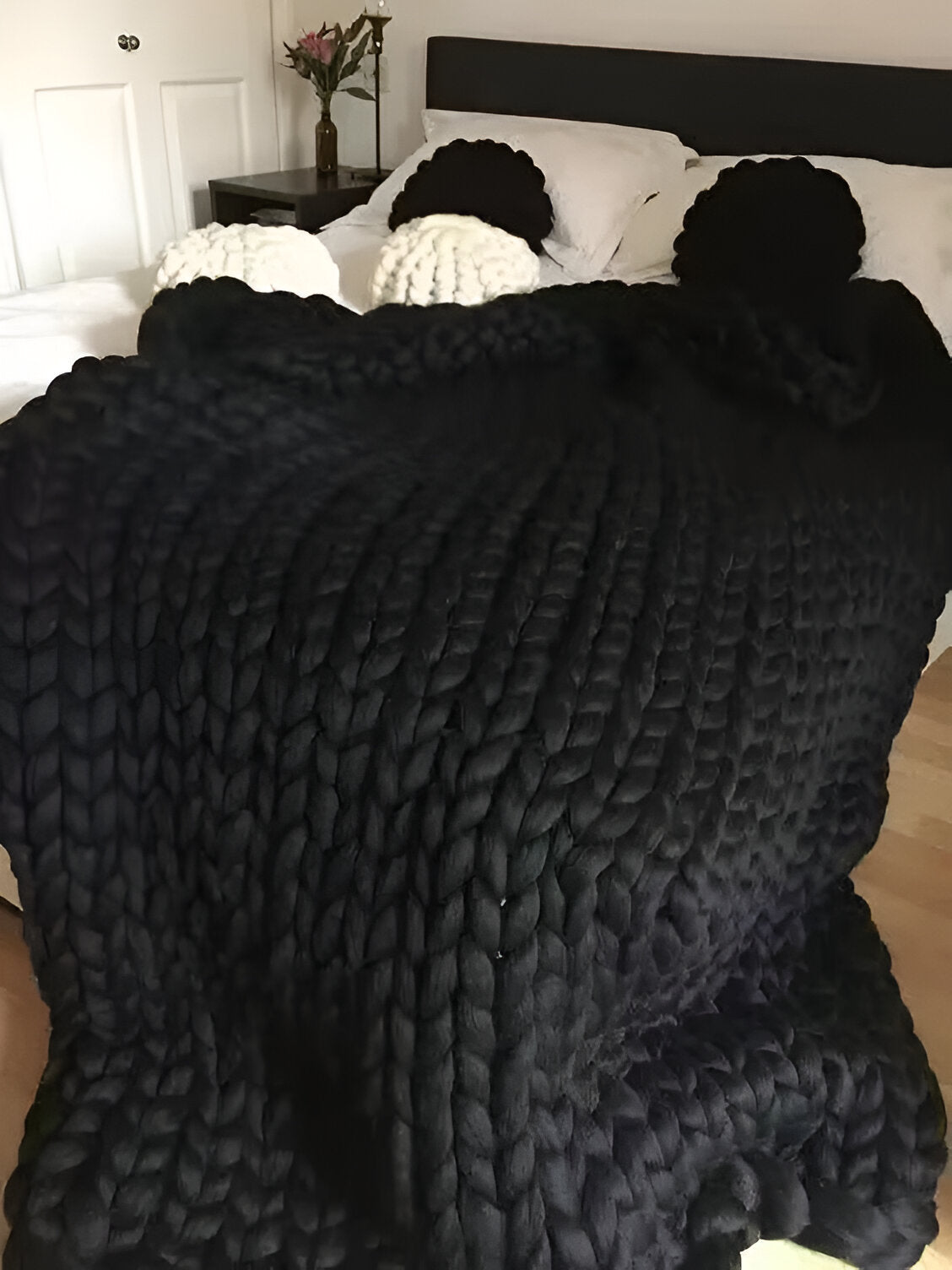 BraidKnit Plaid - Stylisch, Dicke, Atmungsaktive Fleece-Decke mit Flechtmuster
