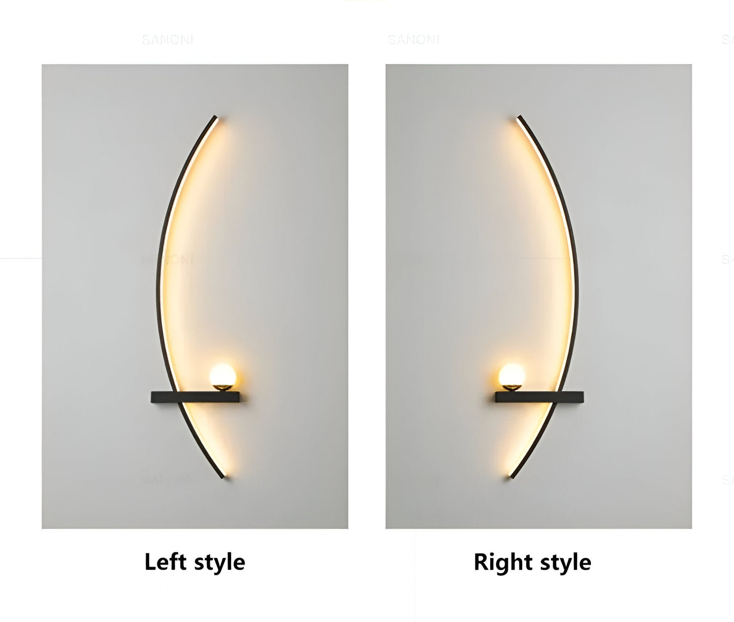BrightArc Wandleuchte - Gebogene Wandleuchte LED - Arc Line Nachttisch Wandlampe