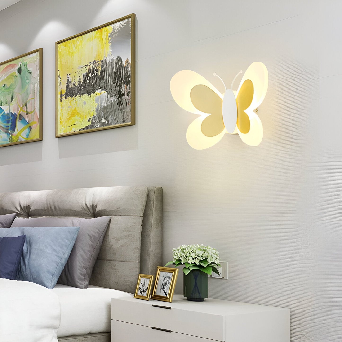 BrilliButterfly Wandleuchte - Charmante Acryl Schmetterling Wandleuchte - Bunte Wandleuchten LED Indoor