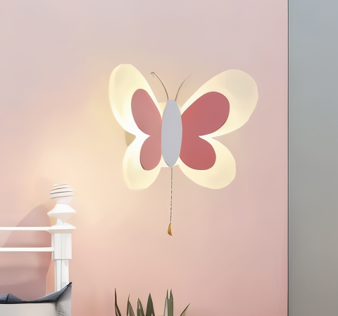 BrilliButterfly Wandleuchte - Charmante Acryl Schmetterling Wandleuchte - Bunte Wandleuchten LED Indoor