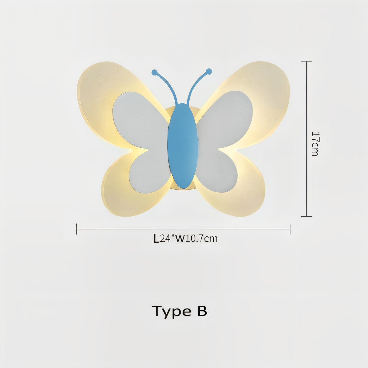 BrilliButterfly Wandleuchte - Charmante Acryl Schmetterling Wandleuchte - Bunte Wandleuchten LED Indoor