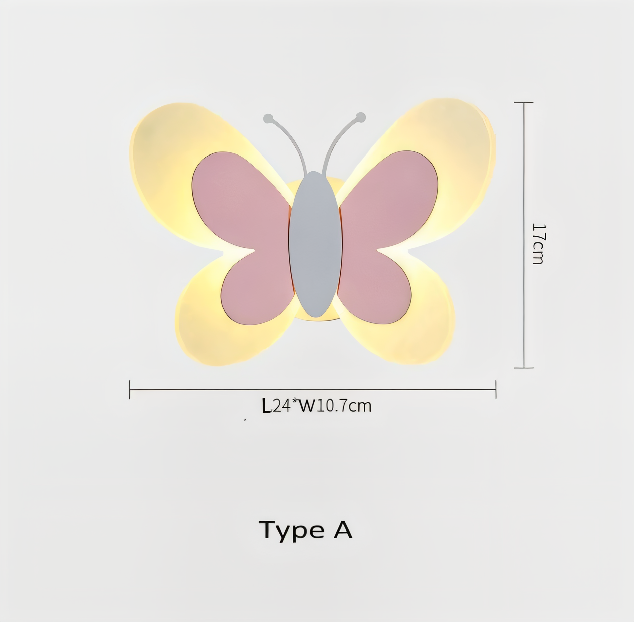 BrilliButterfly Wandleuchte - Charmante Acryl Schmetterling Wandleuchte - Bunte Wandleuchten LED Indoor