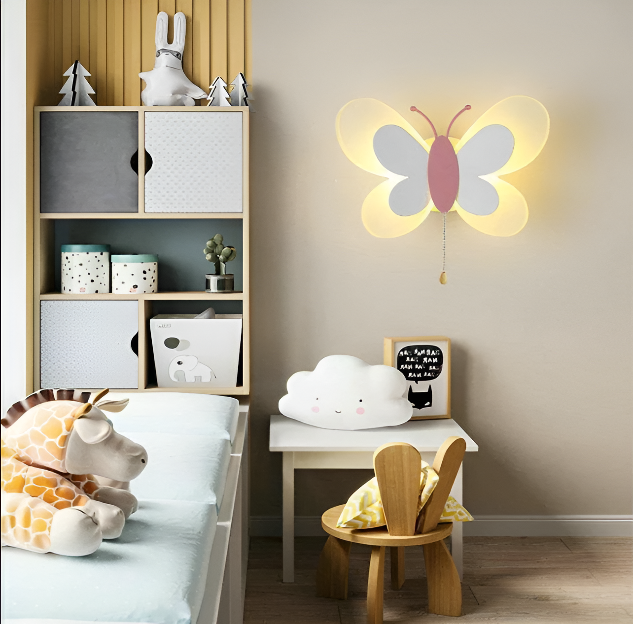 BrilliButterfly Wandleuchte - Charmante Acryl Schmetterling Wandleuchte - Bunte Wandleuchten LED Indoor