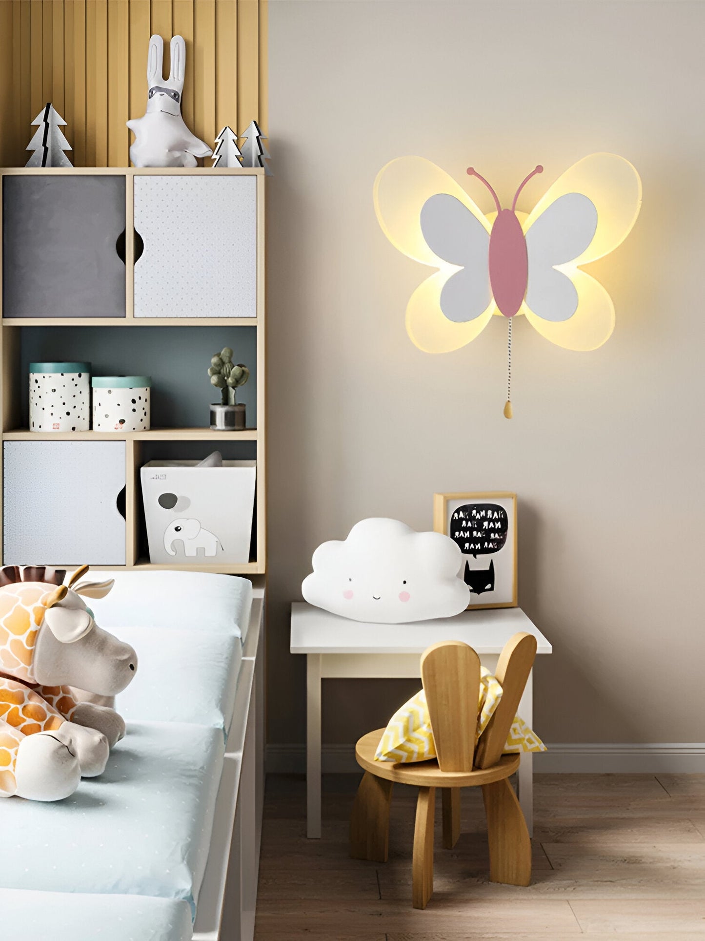 BrilliButterfly Wandleuchte - Charmante Acryl Schmetterling Wandleuchte - Bunte Wandleuchten LED Indoor
