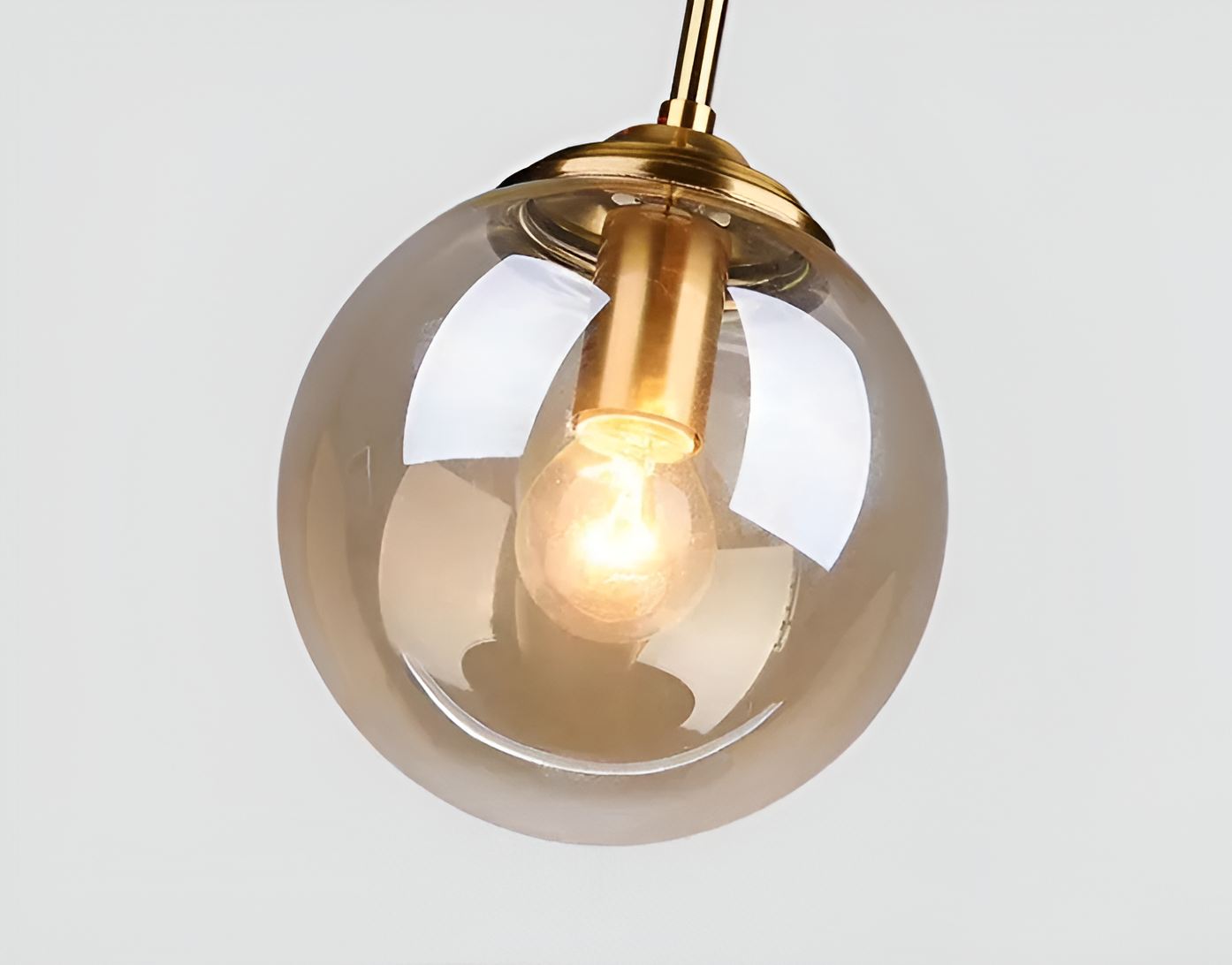ClearOrb Wandleuchte - Glas Wandleuchte - Metall Wandleuchte Design - Retro Industrie Wandleuchten LED