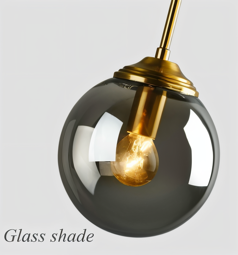 ClearOrb Wandleuchte - Glas Wandleuchte - Metall Wandleuchte Design - Retro Industrie Wandleuchten LED
