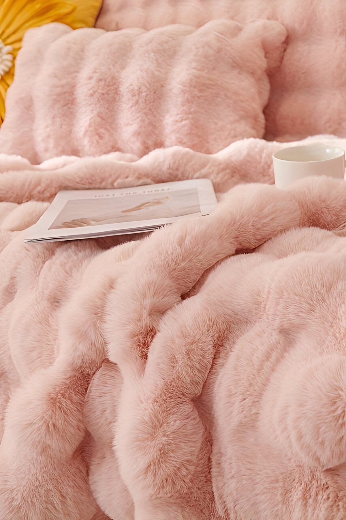 ComfyPal Plaid - Luxuriöse Dicke Plüsch Sofadecke - Ultra Weiche Gesteppte Kunstpelz Fleece-Decke