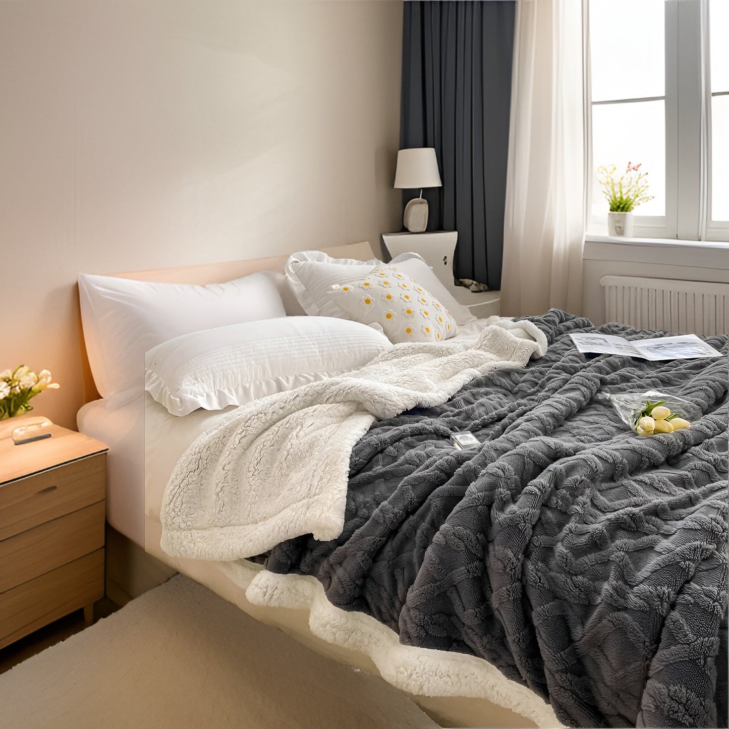 WarmHaven – Luxuriöse doppelseitige Fleece-Decke für ultimativen Winterkomfort