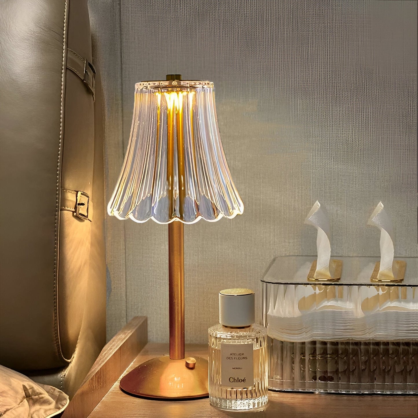 VintageGlow – Elegante kabellose Tischlampe mit zeitlosem Design