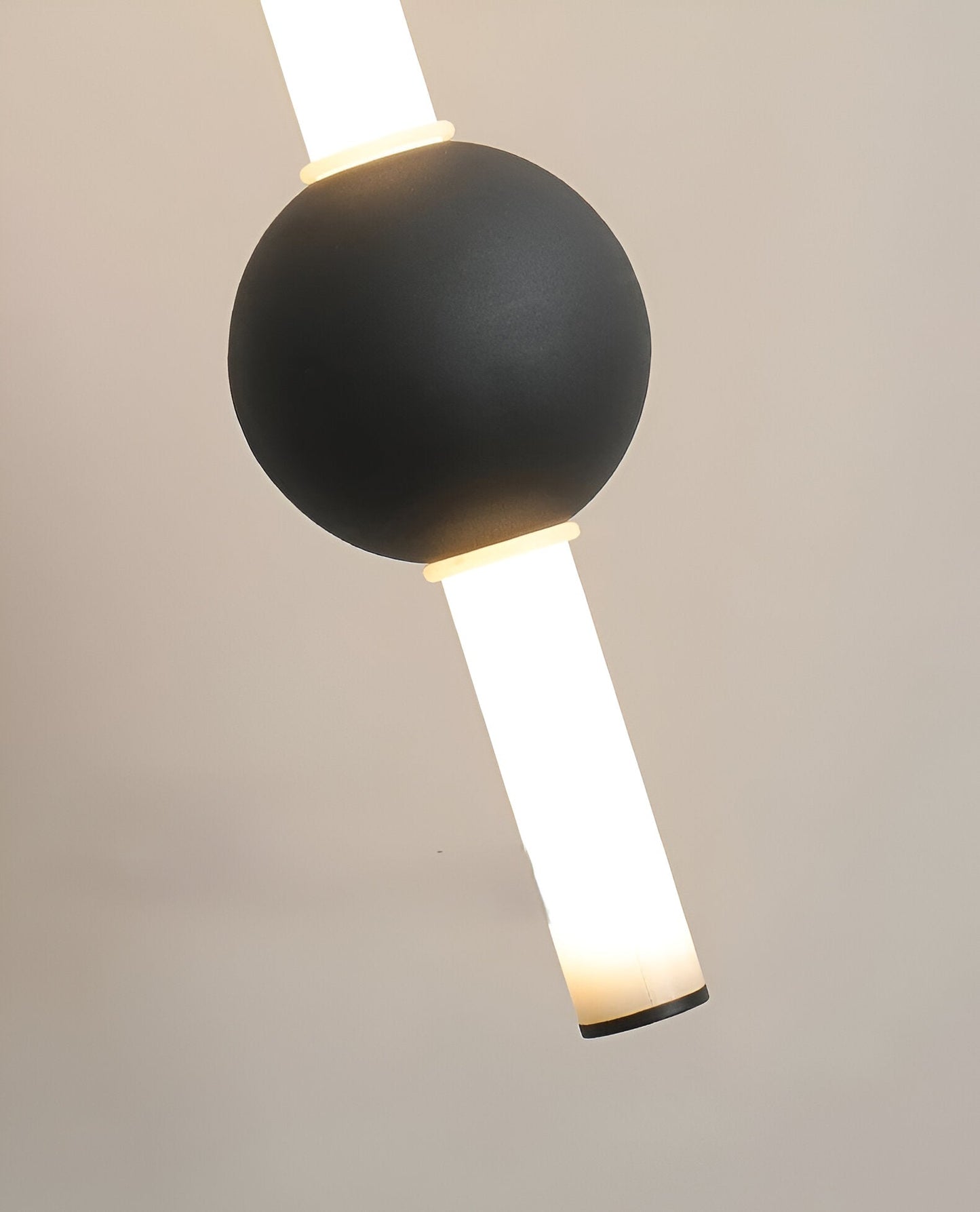 CyliWand LED Pendelleuchte - Minimalistische Geometrische Hängelampe in Schwarz/Weiß