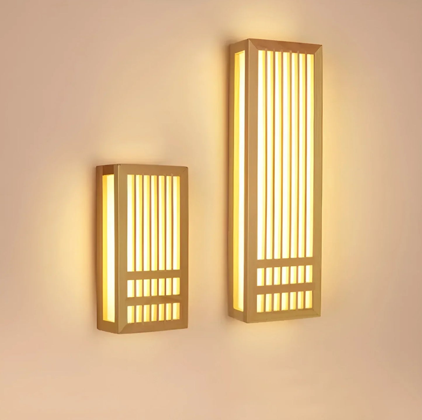 Garduru | DoaGlow Japanische Holz-Wandleuchte- Moderne Holz & Acryl Japandi Beleuchtung