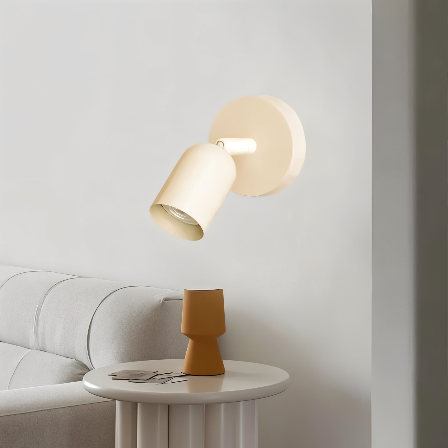 DownDazz Wandleuchte - Bunte Halbzylindrische Macaron Wandlampe - Minimalistische Wandleuchten LED