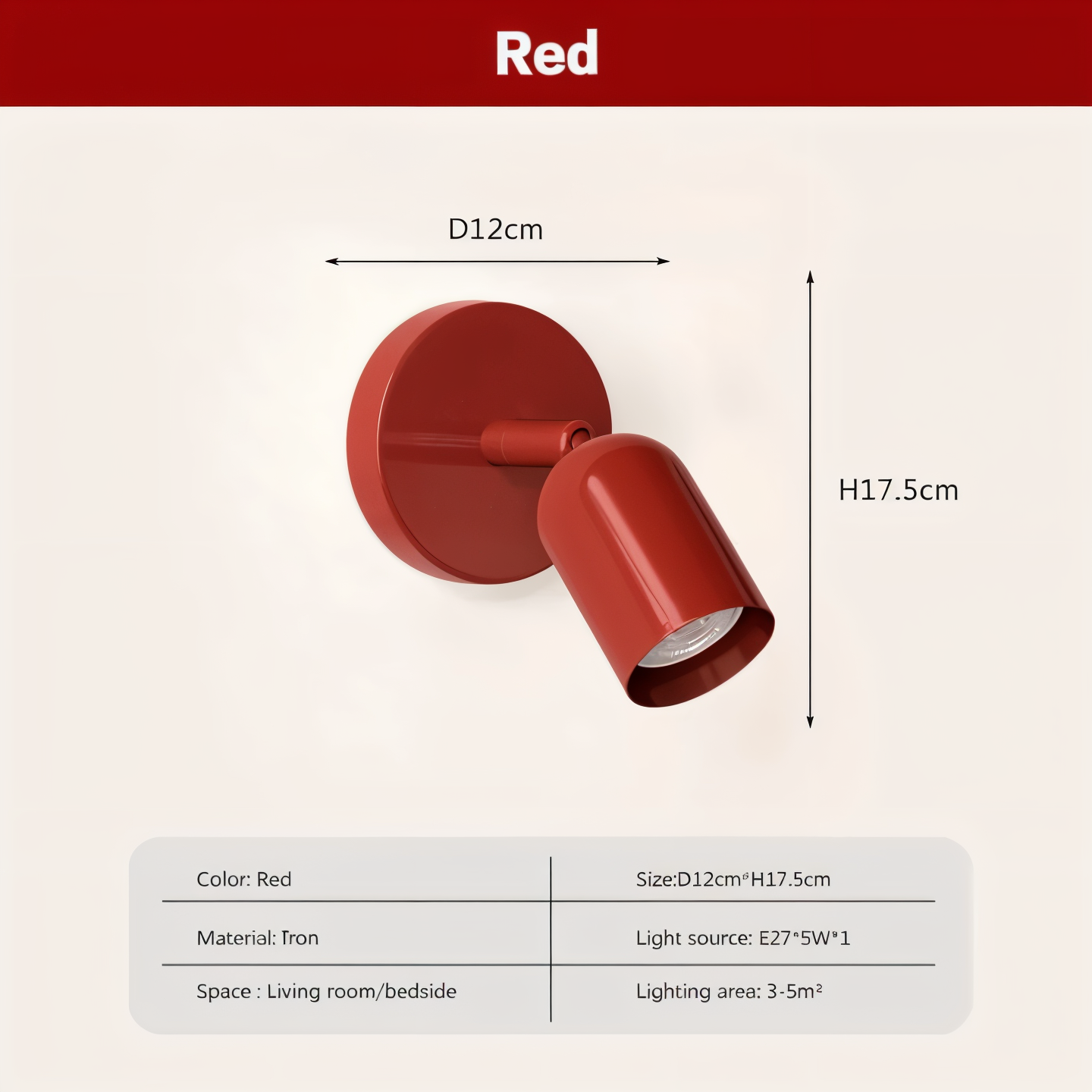 DownDazz Wandleuchte - Bunte Halbzylindrische Macaron Wandlampe - Minimalistische Wandleuchten LED