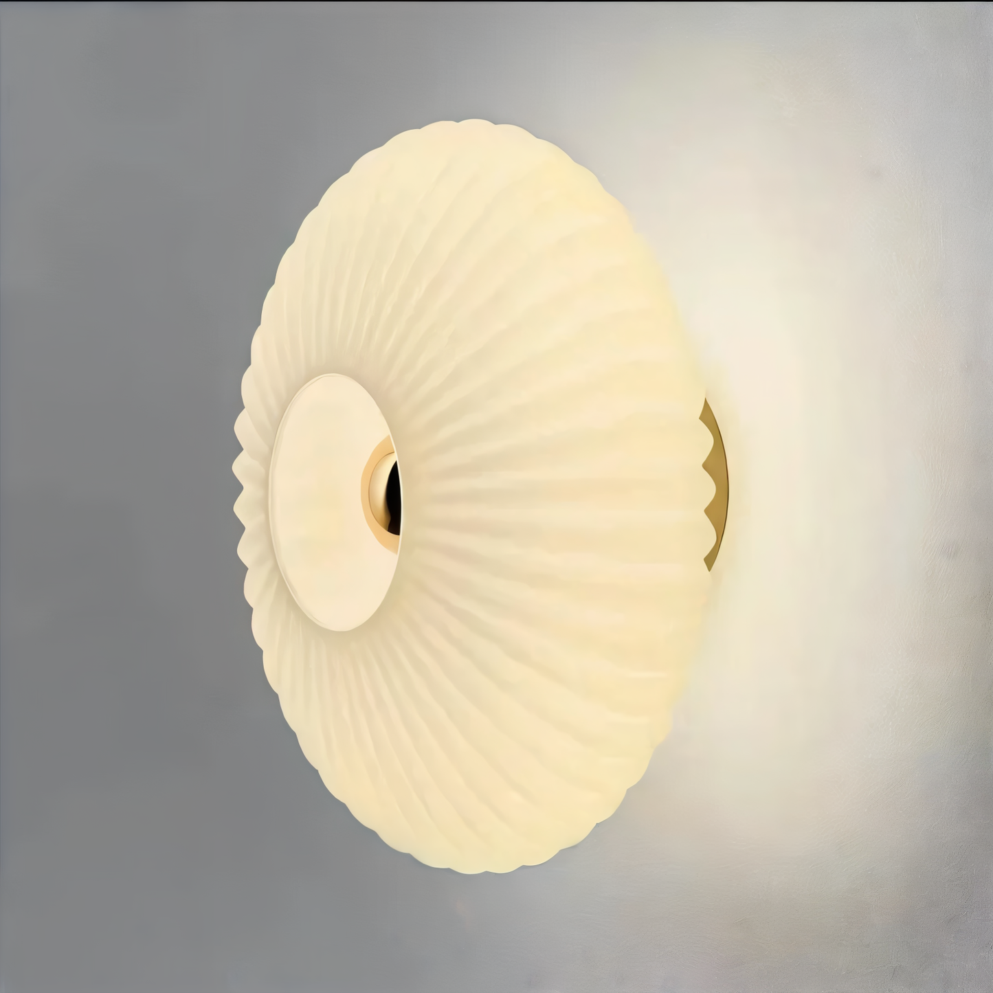 EnchantaRay Wandleuchte - Nordic Bauhaus Glas Wandleuchte - Wavy Round Wandleuchte LED