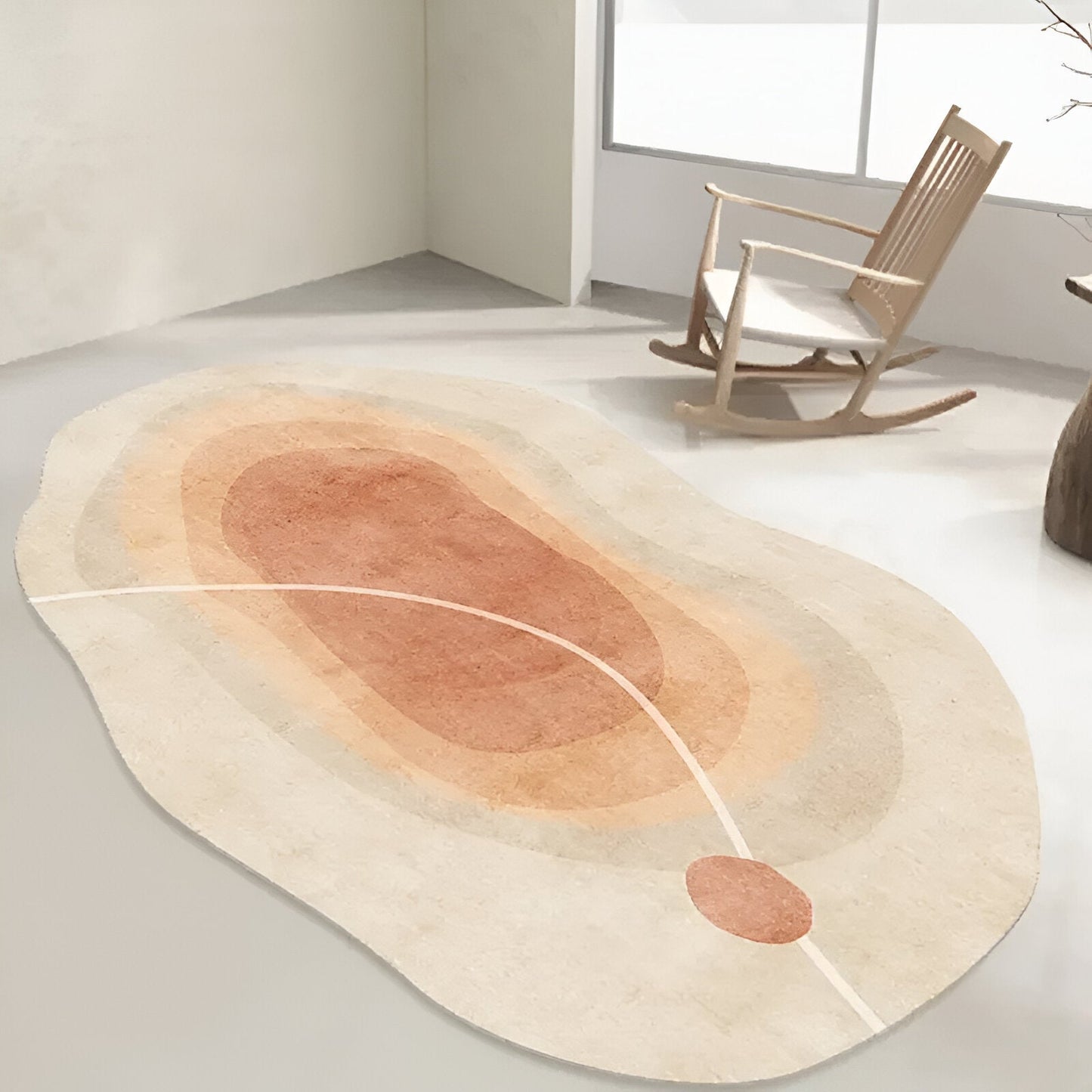 FancyFluff Teppich - Wohnzimmerteppich - Unregelmäßige Form Teppich - Weiche Teppiche für Schlafzimmer