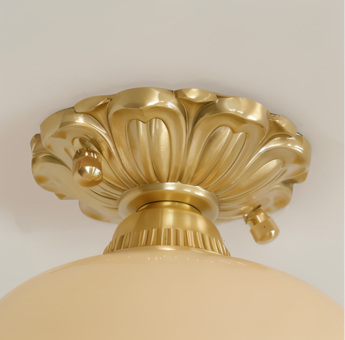 FlourishGlo Deckenleuchte - Dekorative Vintage Harz Blume geformte LED Deckenleuchte