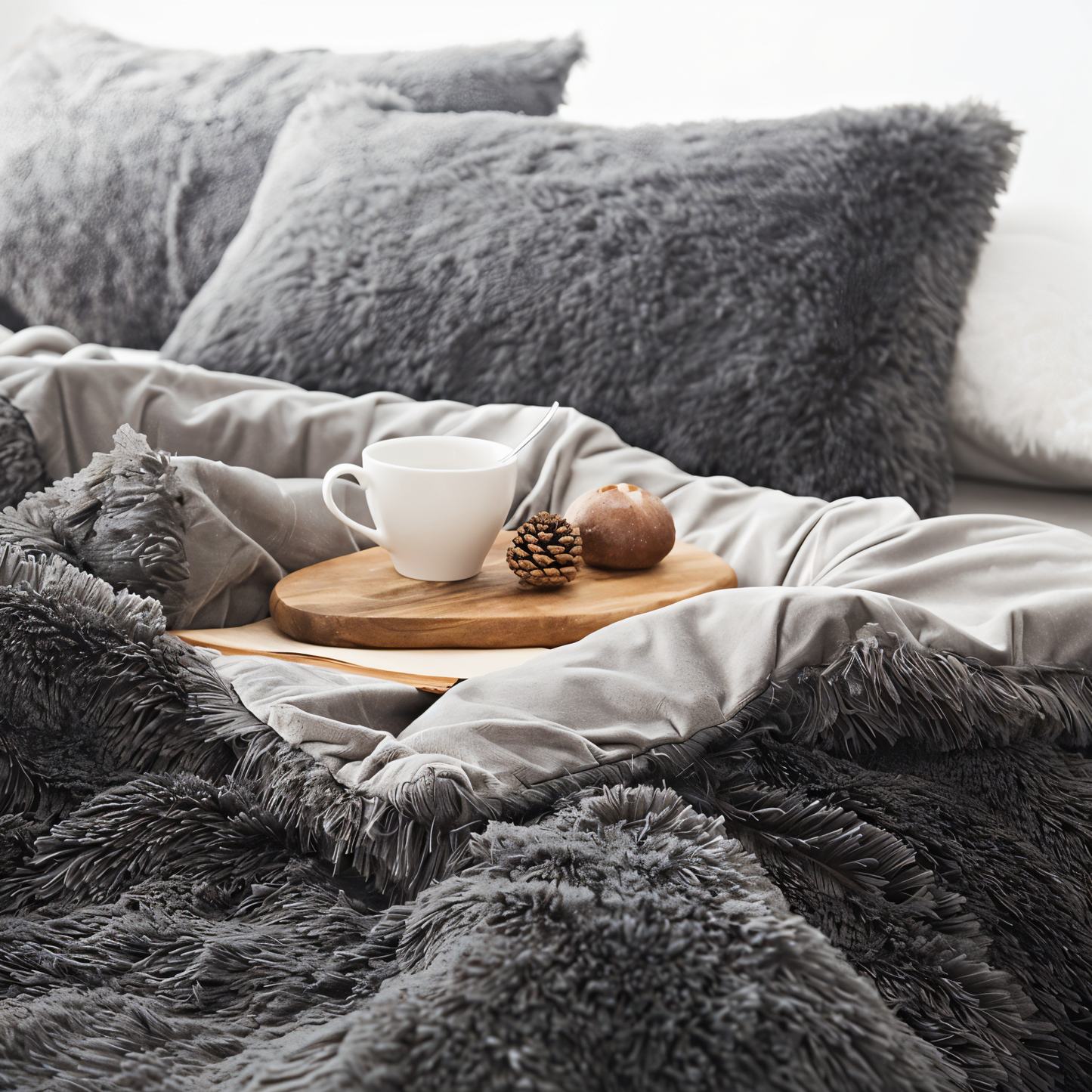 FlufFur Bettwäsche - Ultra Flauschige Fleece Bettdecke - Atmungsaktive Bettwäsche Set