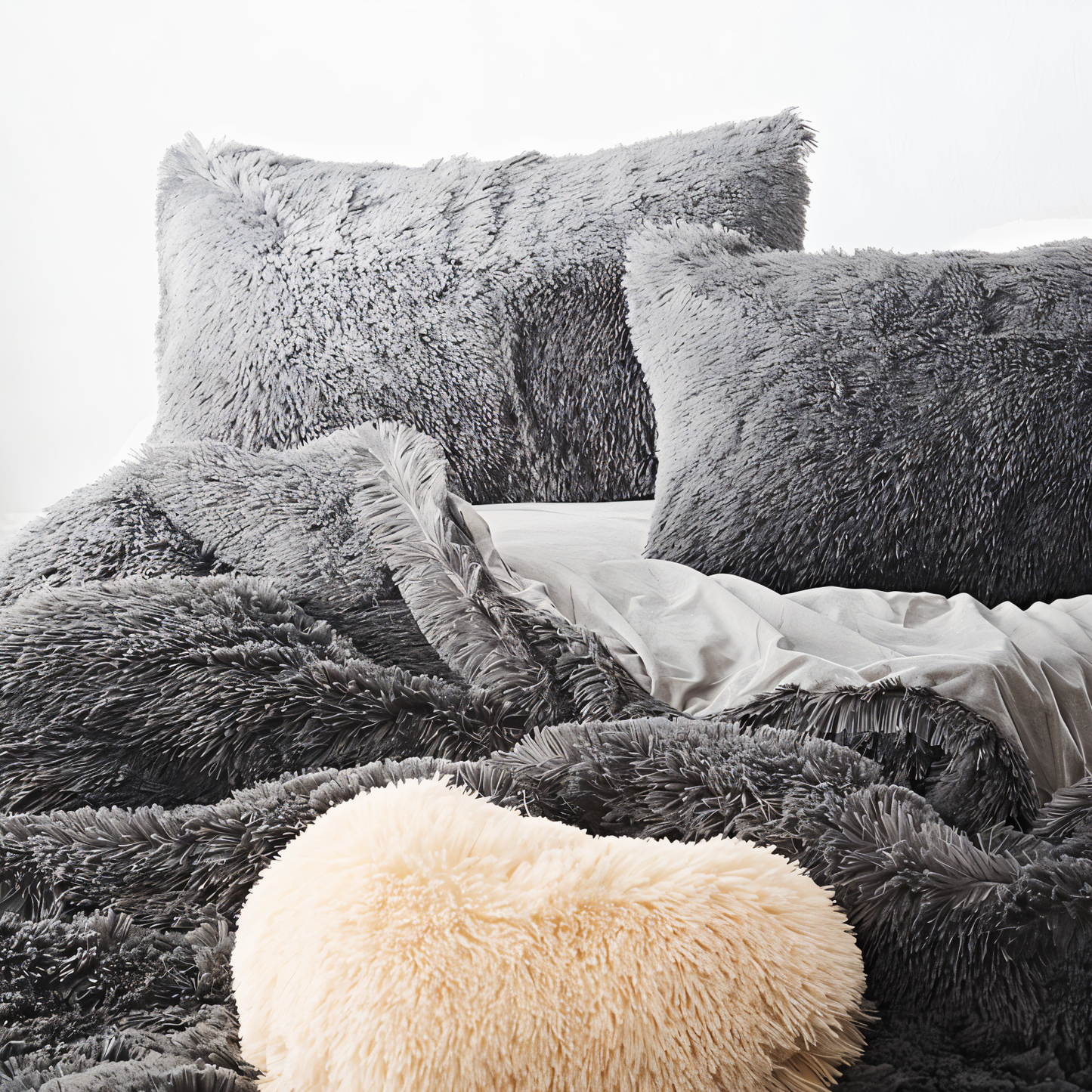 FlufFur Bettwäsche - Ultra Flauschige Fleece Bettdecke - Atmungsaktive Bettwäsche Set