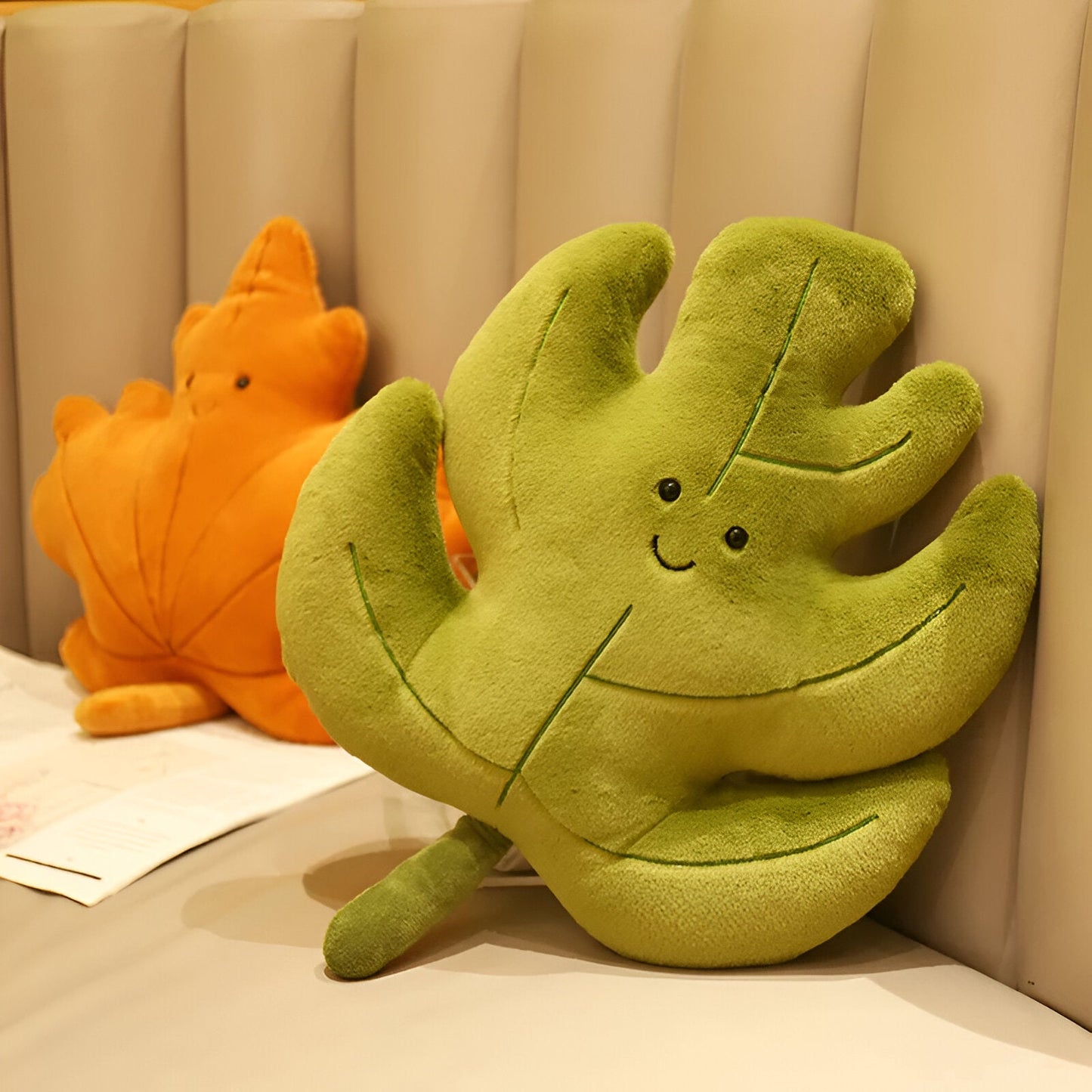 Folium Plüsch - Weich Gefüllte Blatt Deko Kissen