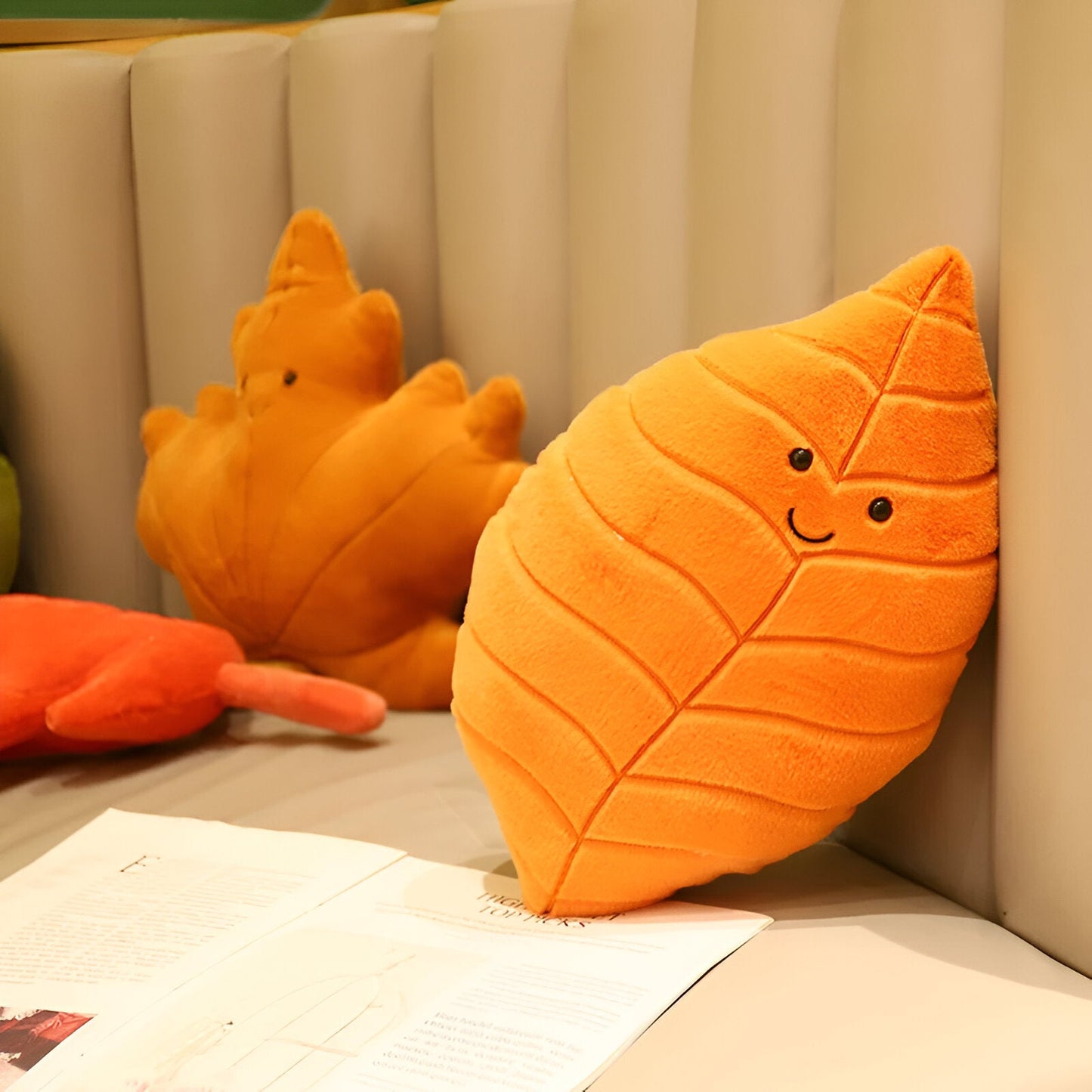 Folium Plüsch - Weich Gefüllte Blatt Deko Kissen