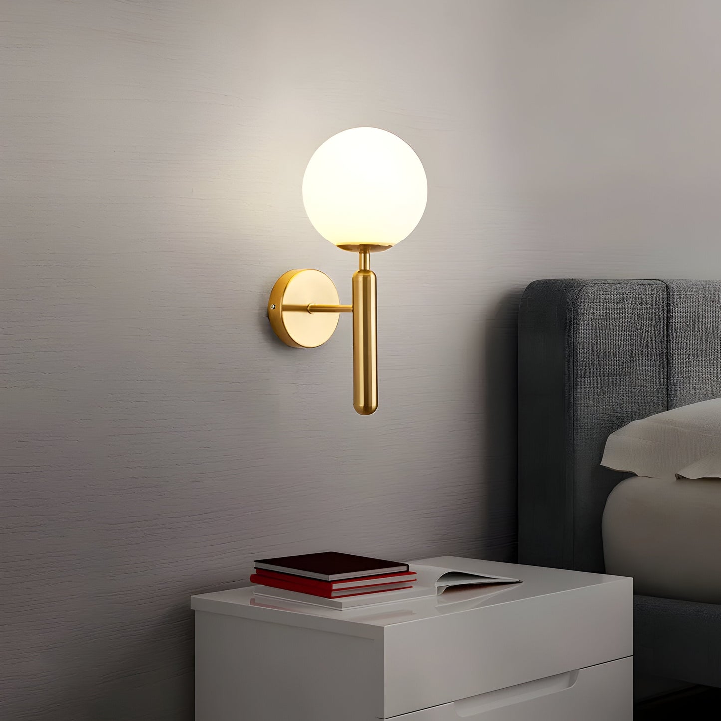 Glänzende Kugel Wandleuchte - Stilvolle Kupfer Wandlampe - Wandleuchten LED Innen