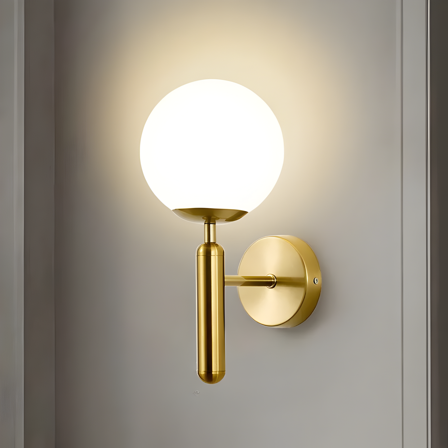 Glänzende Kugel Wandleuchte - Stilvolle Kupfer Wandlampe - Wandleuchten LED Innen