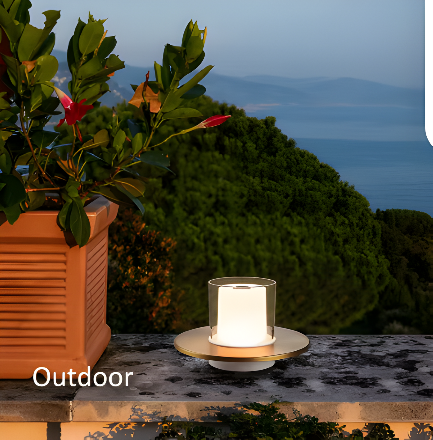 GlowGest Tischlampe - Moderne Wiederaufladbare Zylindrische Kerze LED Schreibtischlampe