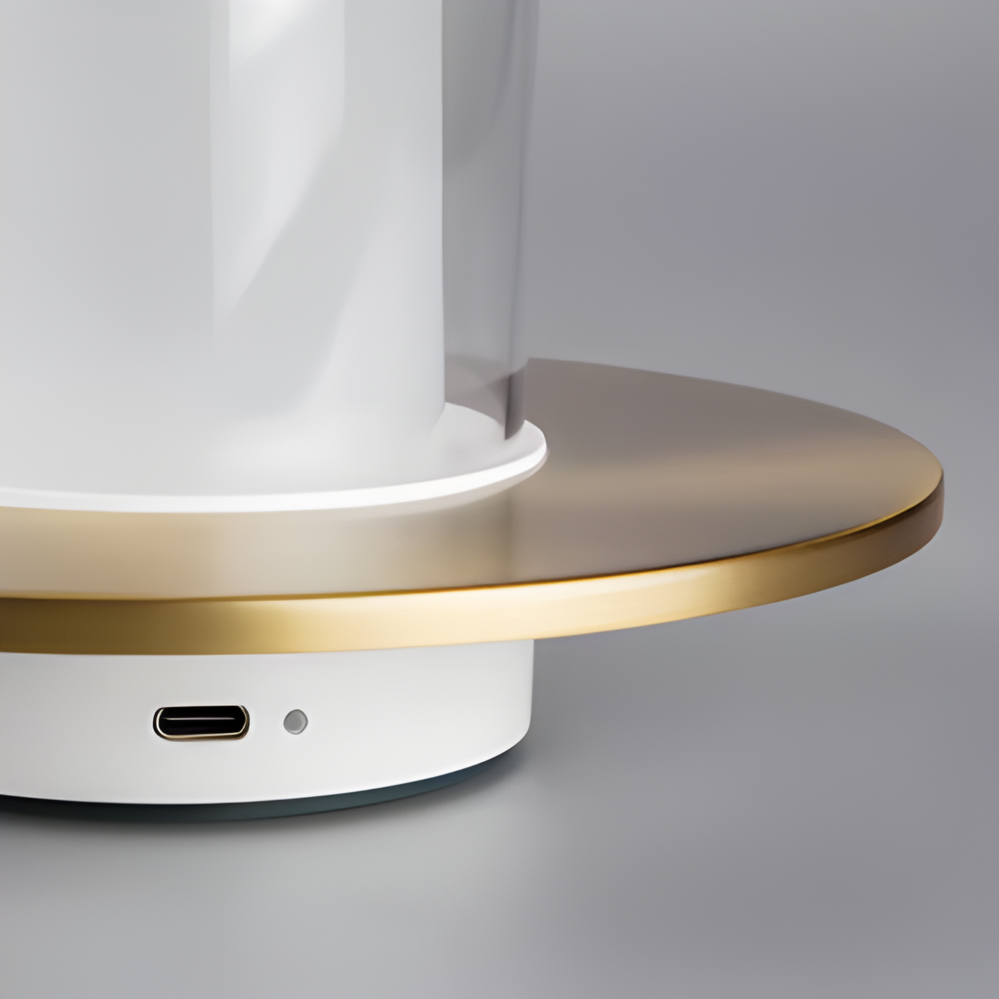 GlowGest Tischlampe - Moderne Wiederaufladbare Zylindrische Kerze LED Schreibtischlampe