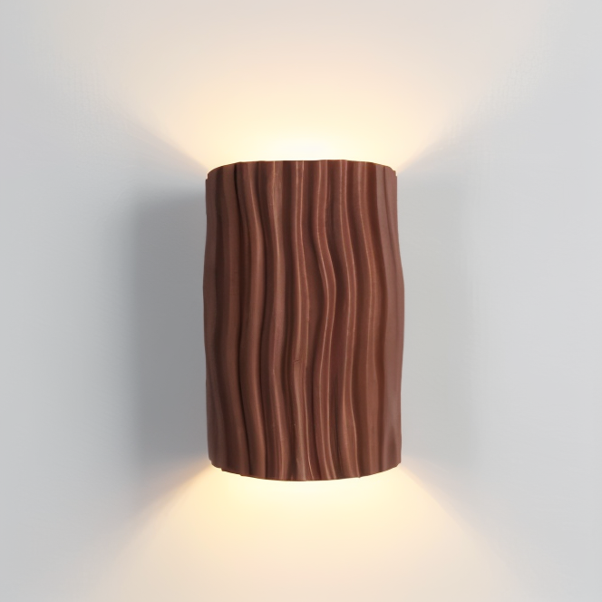 HuePleat Wandleuchte - Curvy Pleated Resin Wandlampe - Up and Down Wandleuchten Geführt
