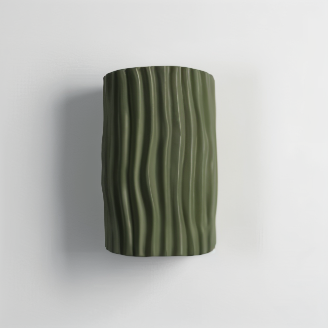 HuePleat Wandleuchte - Curvy Pleated Resin Wandlampe - Up and Down Wandleuchten Geführt