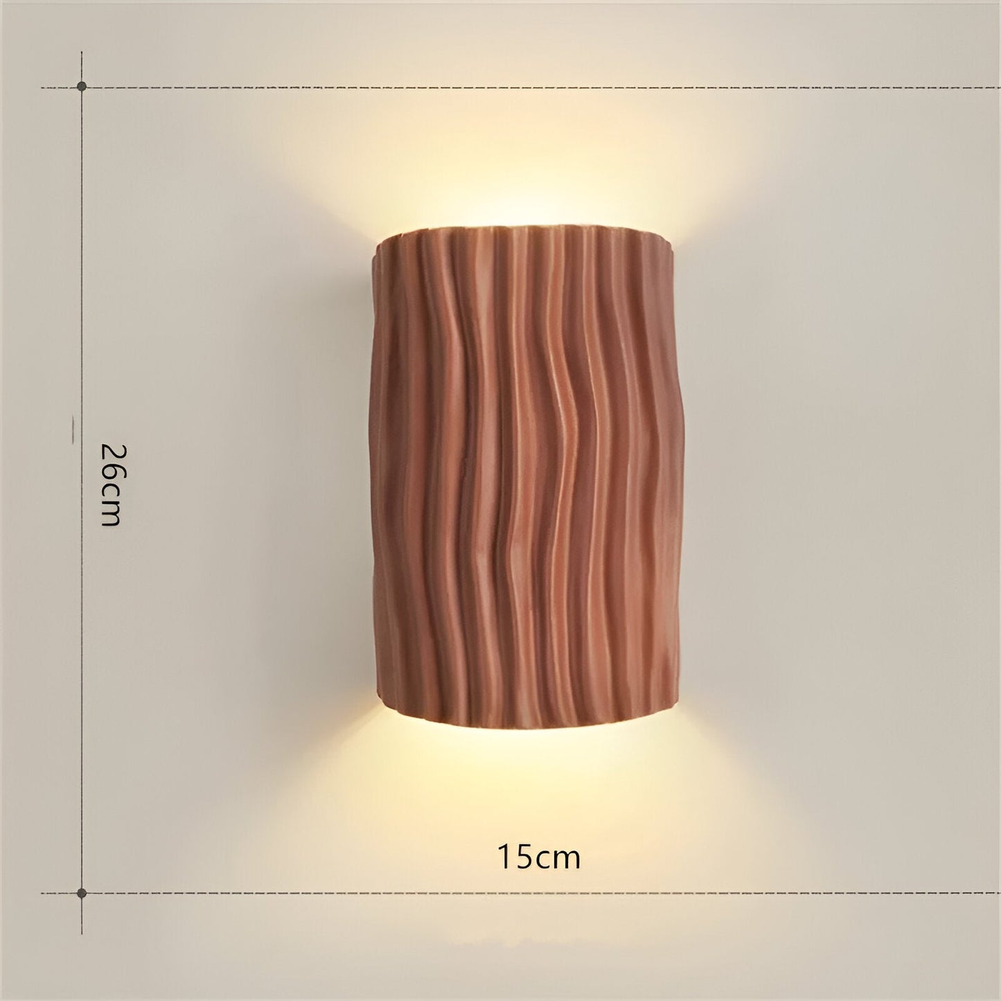 HuePleat Wandleuchte - Curvy Pleated Resin Wandlampe - Up and Down Wandleuchten Geführt