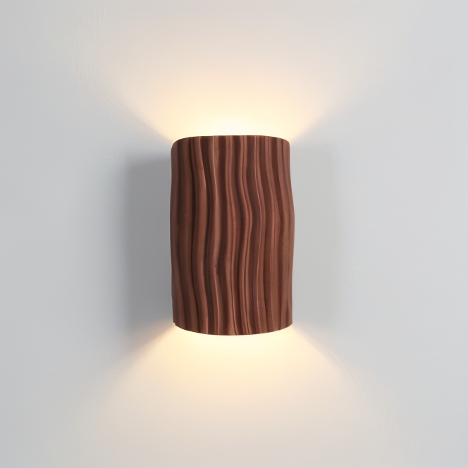 HuePleat Wandleuchte - Curvy Pleated Resin Wandlampe - Up and Down Wandleuchten Geführt