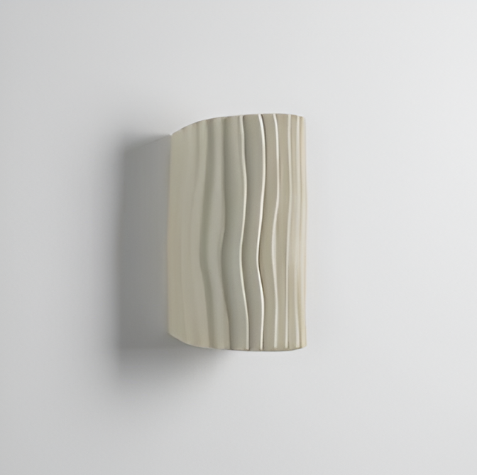 HuePleat Wandleuchte - Curvy Pleated Resin Wandlampe - Up and Down Wandleuchten Geführt