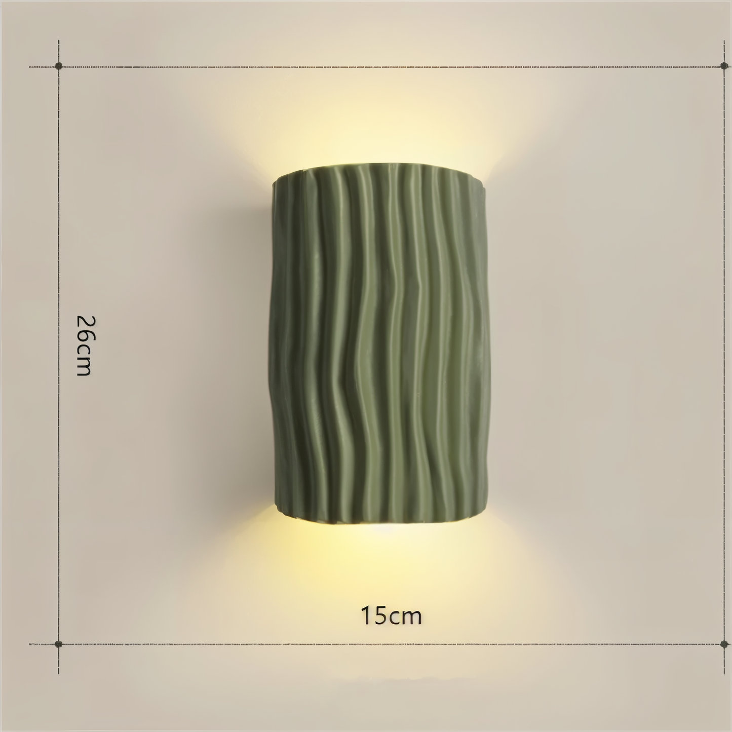 HuePleat Wandleuchte - Curvy Pleated Resin Wandlampe - Up and Down Wandleuchten Geführt
