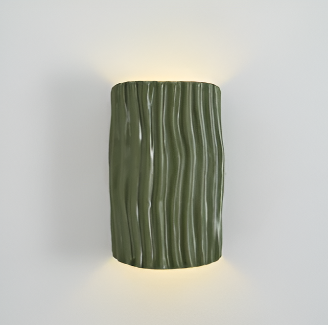 HuePleat Wandleuchte - Curvy Pleated Resin Wandlampe - Up and Down Wandleuchten Geführt