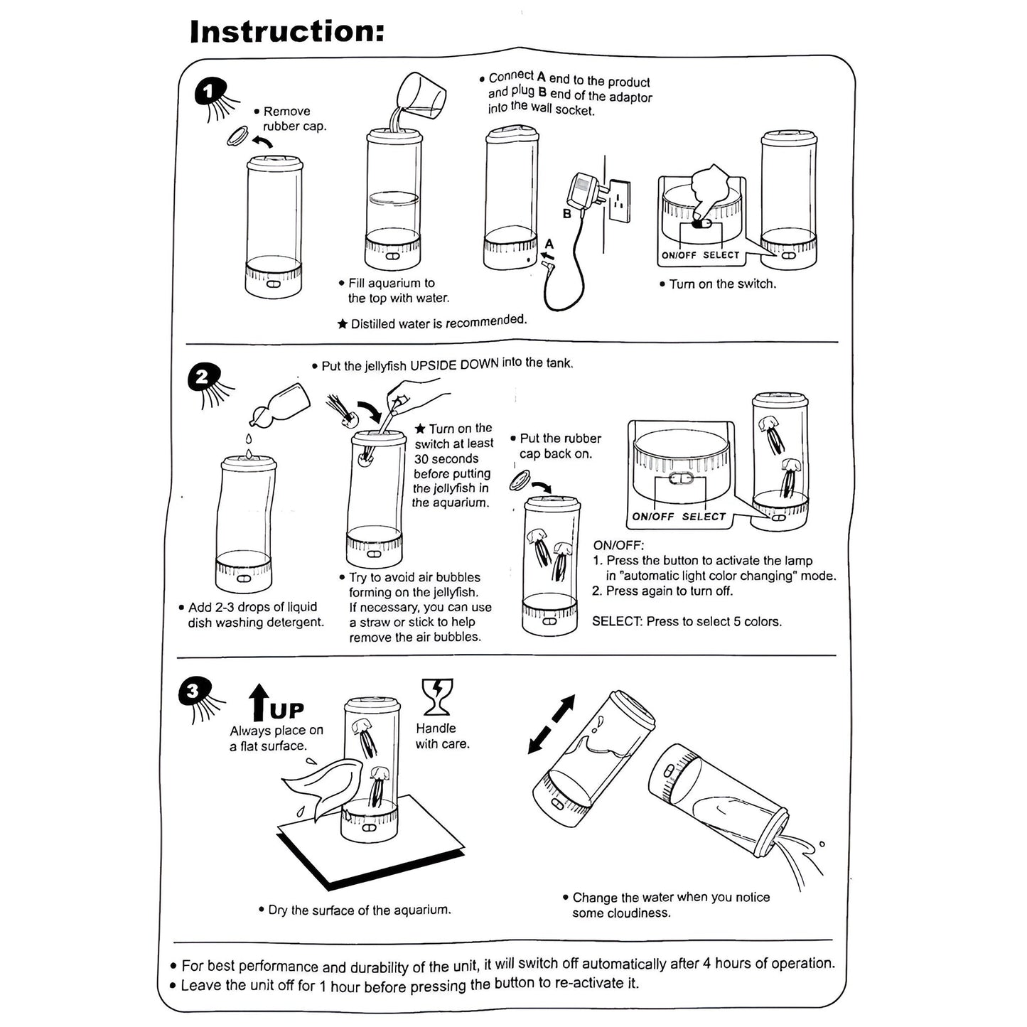 Jelly Tischlampe - faszinierendes Quallen-Aquarium LED Nachtlicht