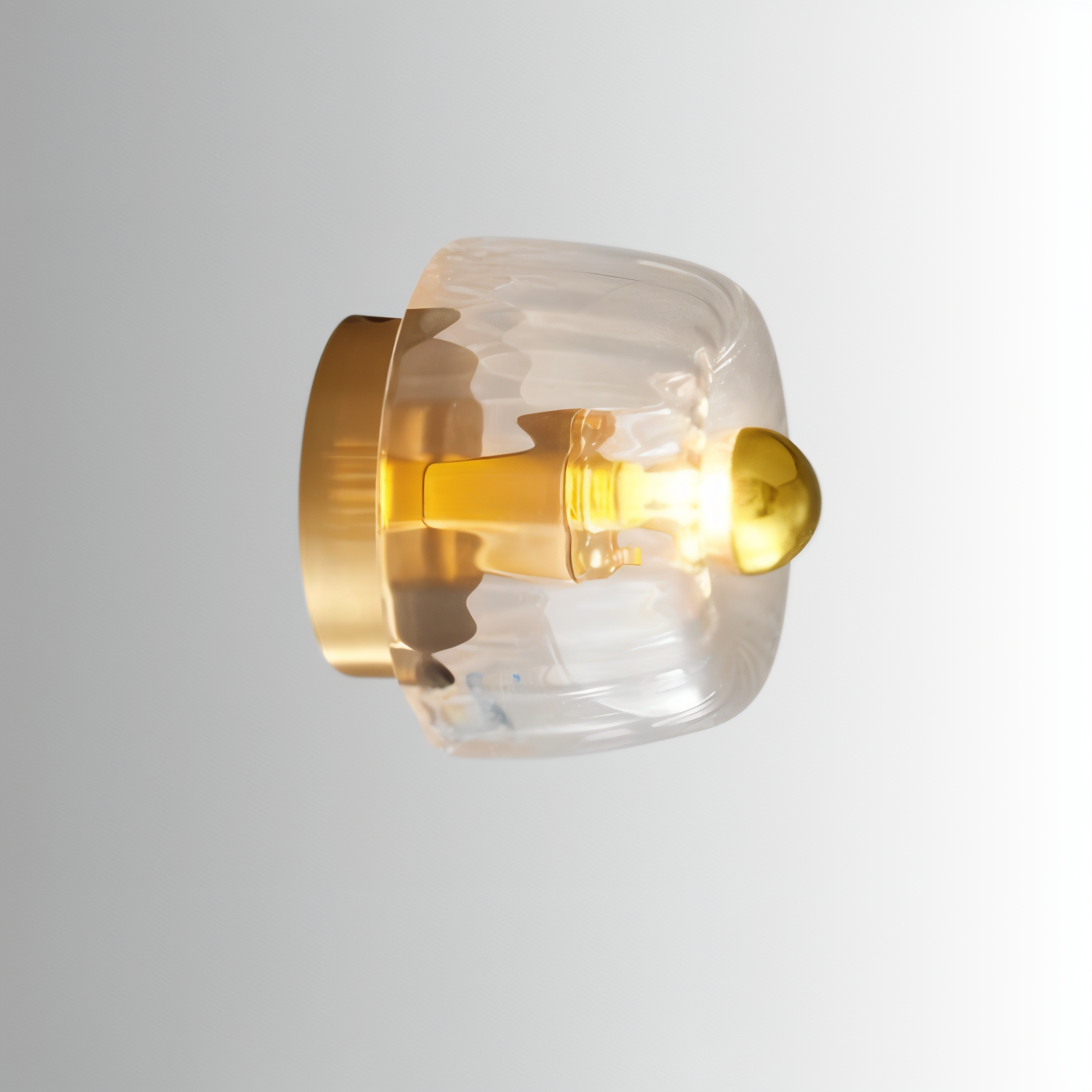 KnobRay Wandleuchte - Gerippte Glaswandleuchte - Bauhaus Wandlampe