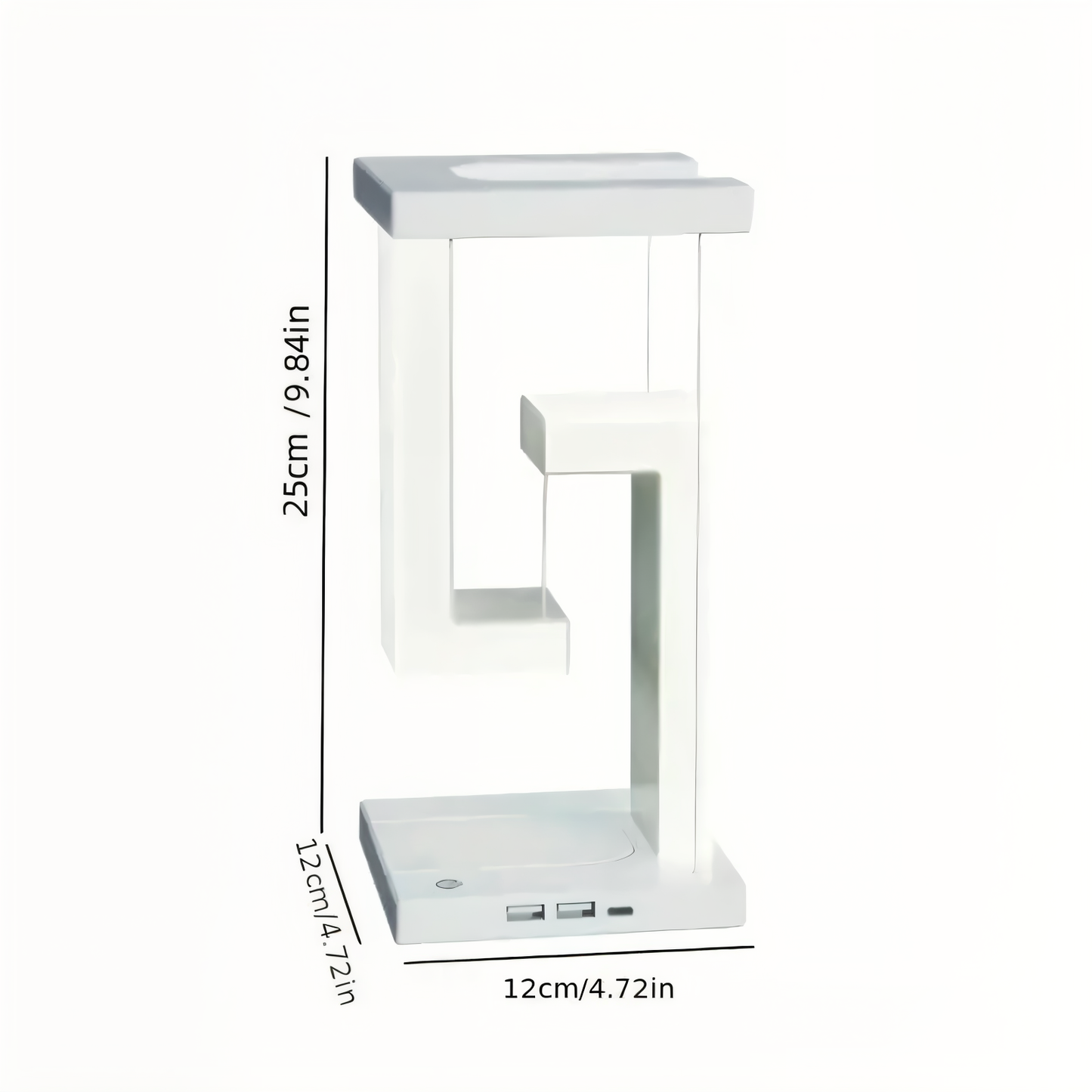 LevBlock Tischlampe - Schwebende LED Tischlampe mit kabellosem Ladepad