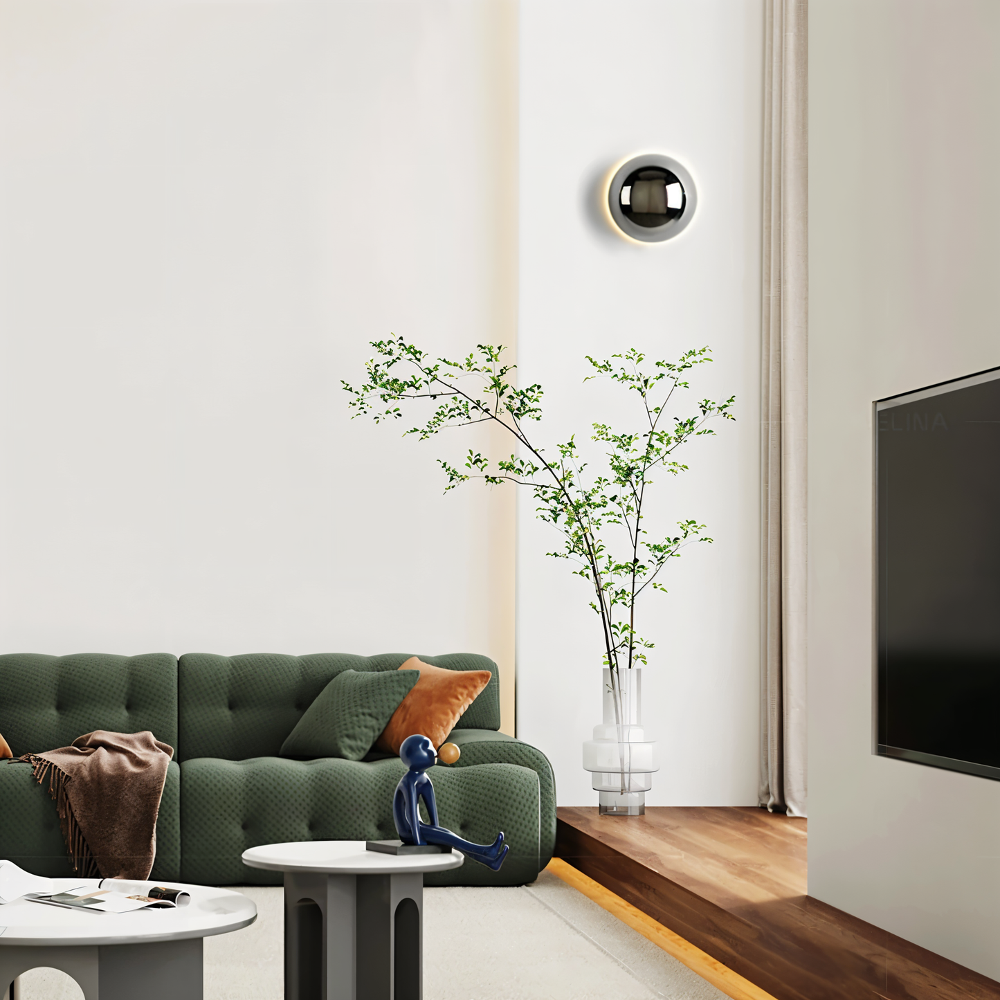 LumiCircle Wandleuchte - Moderne Runde Wandlampe - Energieeffiziente Wandleuchten LED
