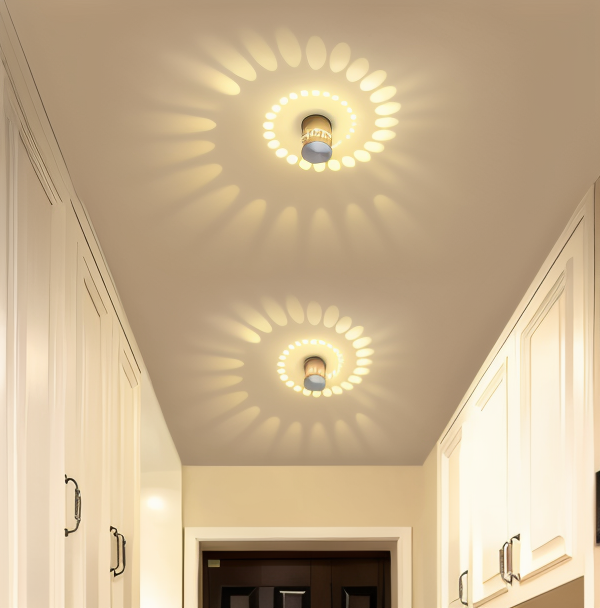 LuminBlast Wandleuchte - Zylindrische Wandlampe - Bunte Spirale Wandleuchten LED