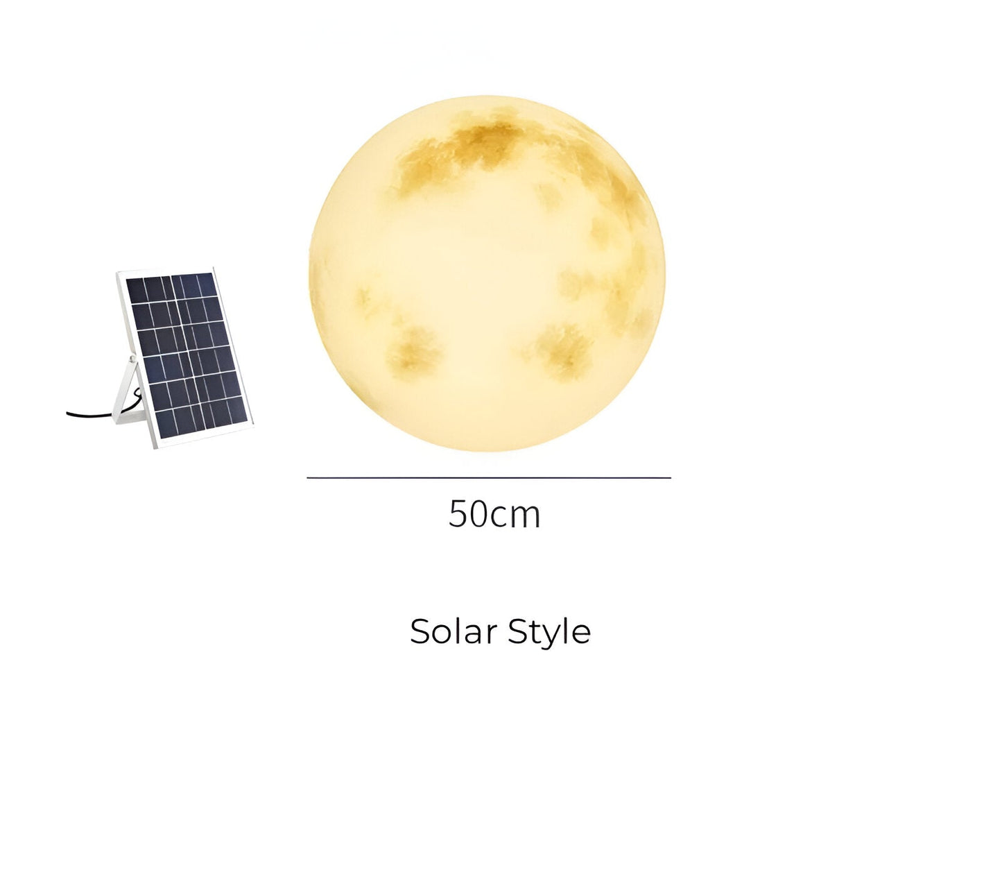 LunaLumena - Solar Mond Gartenbeleuchtung - IP65 Solarlampe Garten
