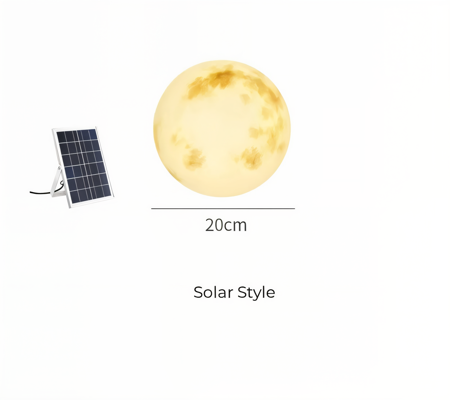 LunaLumena - Solar Mond Gartenbeleuchtung - IP65 Solarlampe Garten