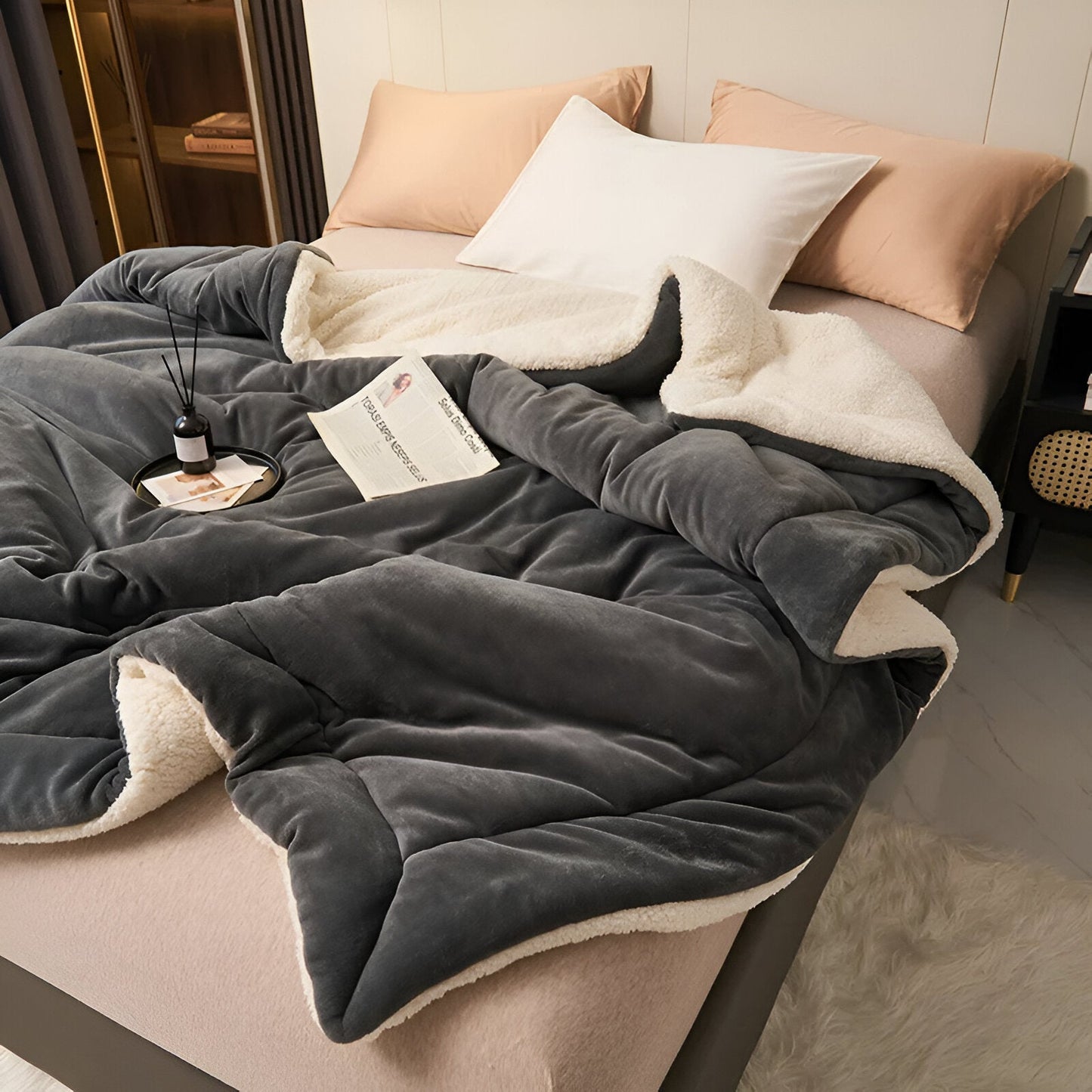 LuxeWarm Bettwäsche - Ultra Plüsch Fleece Wendebettdecke